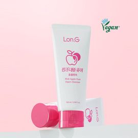 Lon.G Pink Apple Pure Foam Cleanser 100ml Pore Cleansing Hydrating Facial Wash _ Made in Korea
